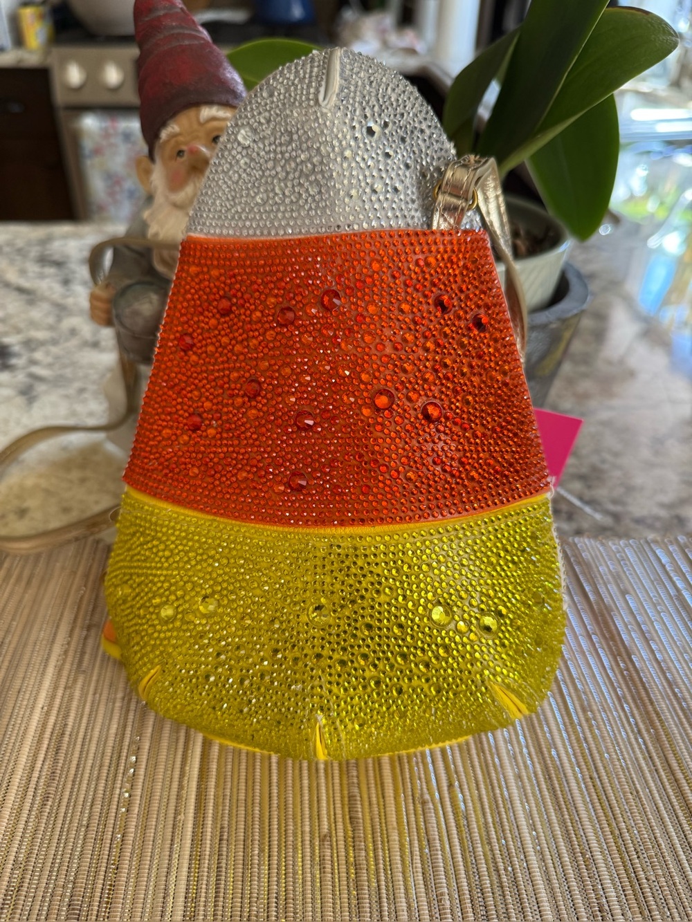 NEW Betsey Johnson Kitsch Me So Corny Candy Corn Rhinestone Crossbody Bag